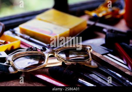 Workshop objects Stock Photo