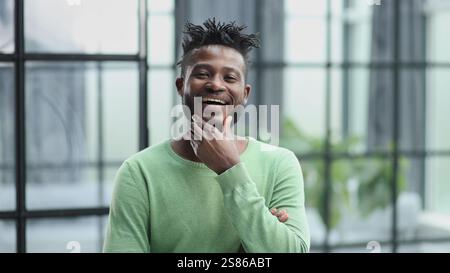 Close up of thoughtful businessman in formalwear Stock Photo