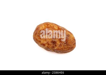 Roasted Sugar Coated Almonds Isolated on White Background Stock Photo
