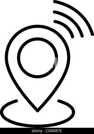 smart home location line icon Stock Vector