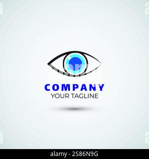 Eyes vision logo design template icon Stock Vector