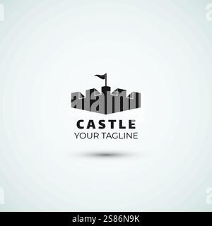 Castle logo design template icon new Stock Vector