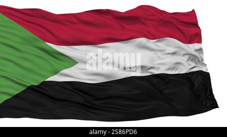 Sudan. High resolution African Flag series. With fabric texture Stock ...