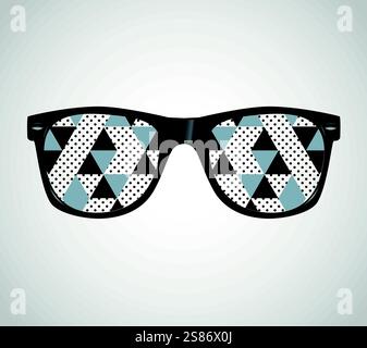 Sunglasses with Polygons Abstract Geometric Triangles Vector Illustration Stock Vector
