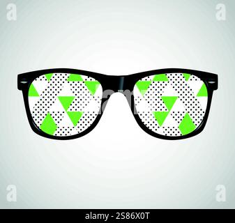 Sunglasses with Polygons Abstract Geometric Triangles Vector Illustration Stock Vector
