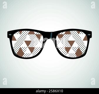 Sunglasses with Polygons Abstract Geometric Triangles Vector Illustration Stock Vector