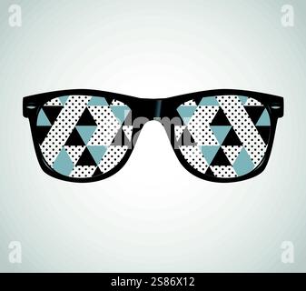Sunglasses with Polygons Abstract Geometric Triangles Vector Illustration Stock Vector