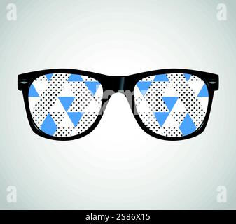 Sunglasses with Polygons Abstract Geometric Triangles Vector Illustration Stock Vector