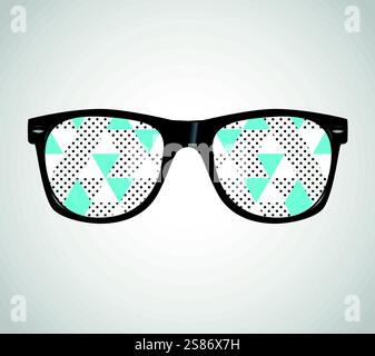 Sunglasses with Polygons Abstract Geometric Triangles Vector Illustration Stock Vector