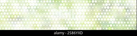 An stylish abstract green background white dots Stock Photo