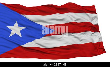Isolated Puerto Rico Flag, Waving on White Background, High Resolution ...