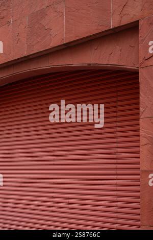 Red shutter door architecture Background Stock Photo