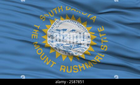 Flag of South Dakota, USA. Close Up Stock Photo - Alamy