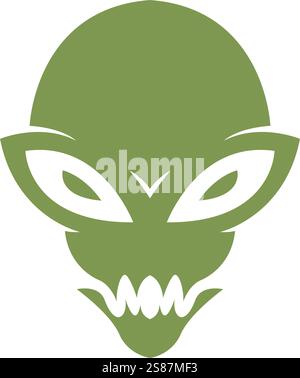 Alien logo icon design template Stock Vector