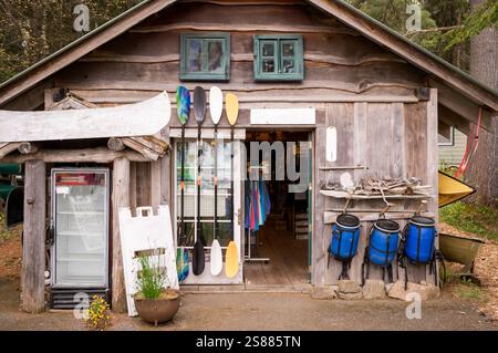 Rental Company and Store by Little Tupper Lake, Upper New York State - US Stock Photo