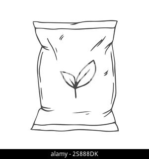 seed fertilizer bag icon illustration Stock Vector