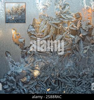 Frosted Windows with Insets Stock Photo