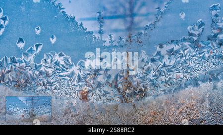 Frosted Windows with Insets Stock Photo