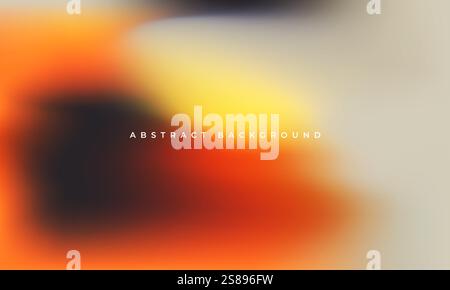 Vibrant colors gradient. Bright orange and yellow gradation minimalist background. Abstract liquid colorful holographic background. Vector Stock Vector
