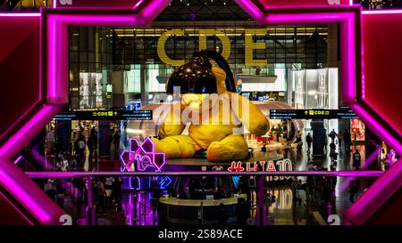 Doha, Qatar, August 20, 2024: An aerial view of Hamad International ...