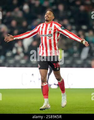 Sunderland's Wilson Isidor celebrates scoring their side's second goal