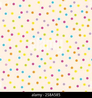 Party dots Celebration Confetti, Seamless pattern Stock Vector