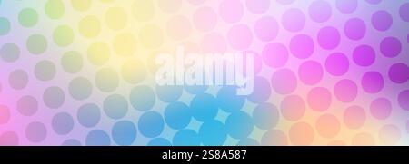 Dancing  Dots, Gradient Texture banner Background with copy space Stock Vector