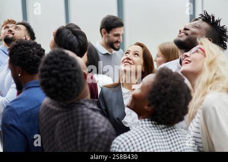 Photo colleagues discussing about the project in the office. Stock Photo