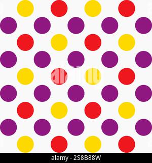 Bright colorful circle pattern on white background, ideal for textiles, wallpapers, and backgrounds. High quality vector design for creative and moder Stock Vector