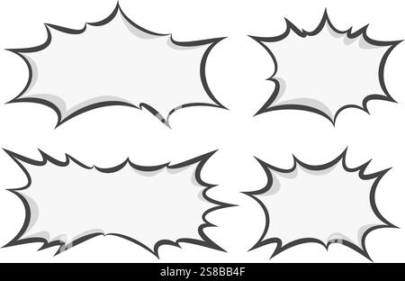 Manga emphasis effect template on transparent background. Radial black ...