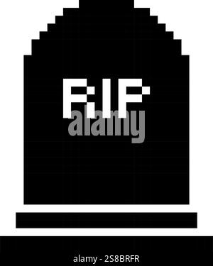 Rip monument pixel art icon Stock Vector Image & Art - Alamy