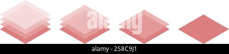 Layers icon symbol set basic simple flat design Stock Vector