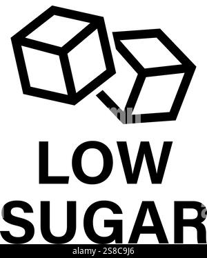 Low sugar icon healthy food concept Stock Vector