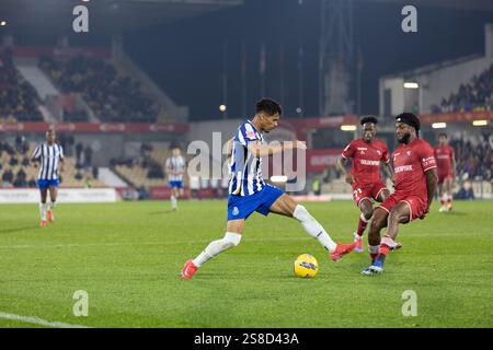 Barcelos, Braga, Portugal. 19th Jan, 2025. GONCALO BORGES from FC Porto with ball during the Liga Portugal Betclic 2024/2025 Stock Photo