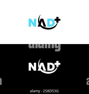 nad plus logo template vector Stock Vector