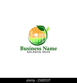 farming logo template vector Stock Vector