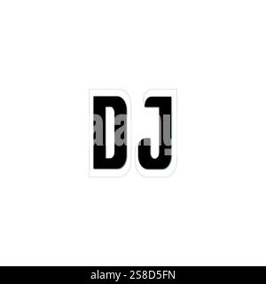 DJ logo template vector Stock Vector