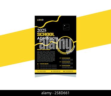 admission flyer template vector Stock Vector
