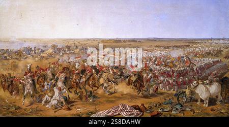 The British Army crossing the Sutlej River. First Anglo-Sikh War, 1845 ...