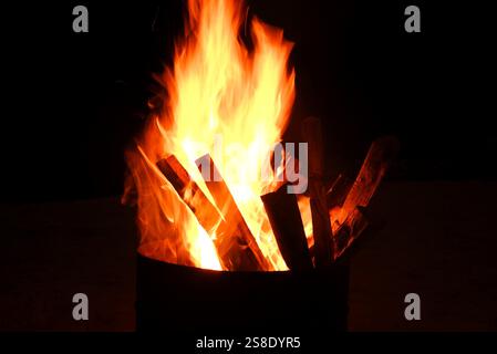 Bonfire Wallpaper Stock Photo