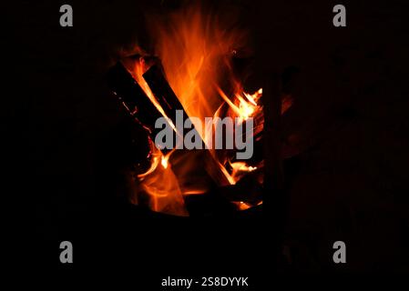 Bonfire Wallpaper Stock Photo