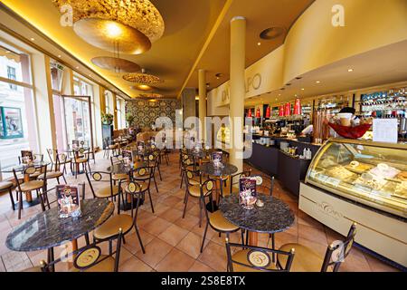 Ice cream parlour, Cottbus, Germany Stock Photo