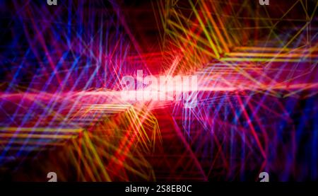 a digital geometric abstract artwork featuring a pattern of ...