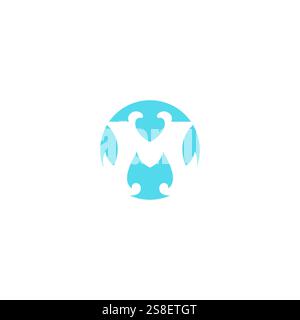 Letter M Initial Logo Design. M Simple Design Stock Vector