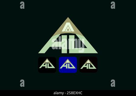 AL Logo Design Professional & Classic Stock Vector