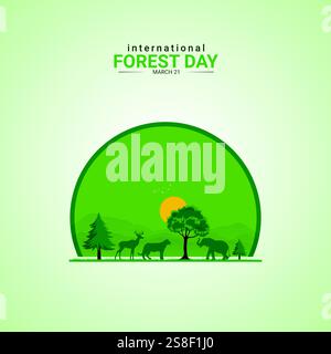forest day creative design Stock Vector