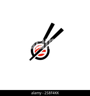 Sushi icon logo japanese food restaurant design Stock Vector
