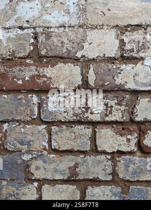 White washed old brick wall Stock Photo