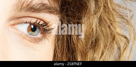 Close-Up of beautiful human eye Stock Photo