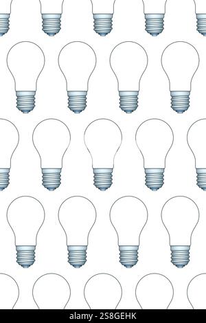 Seamless pattern of the abstract light bulb Stock Vector